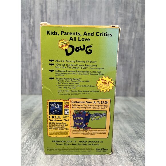 Doug The Vampire Caper Demo Tape Rare (VHS, 1997) Cartoon Walt Disney - Picture 3 of 14